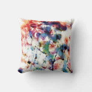 Abstract, colorful pattern, bright, elegant throw pillow