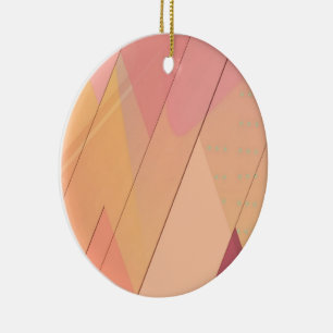 Abstract colorful pattern ceramic ornament