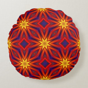 Abstract Colorful Pattern Round Pillow