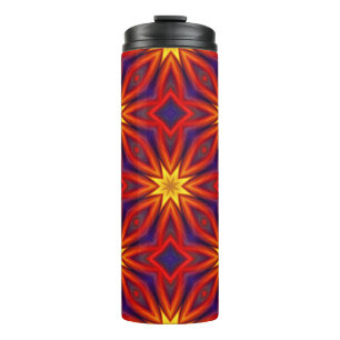 Abstract Colorful Pattern Thermal Tumbler
