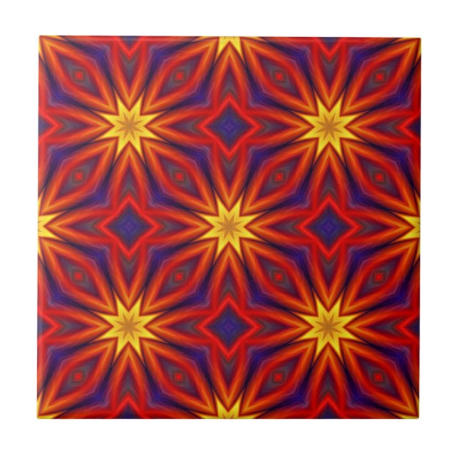 Abstract Colorful Pattern Tile (Front)
