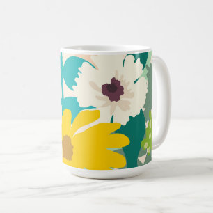Abstract Colorful Spring Florals Modern Home Decor Coffee Mug