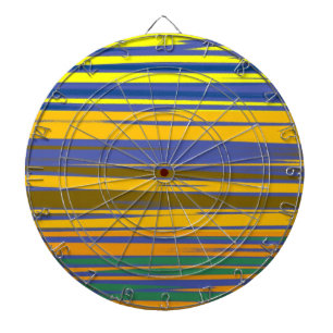 Abstract Colorful Stripes Pattern Dartboard