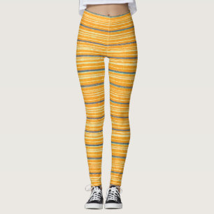 Abstract Colorful Stripes Pattern Leggings
