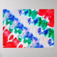 Abstract colorful tie dye pattern on a crumpled wh
