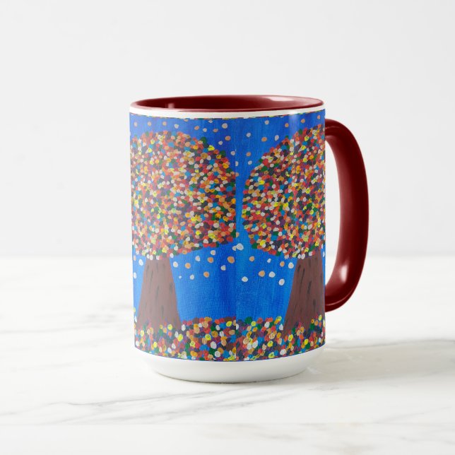 Abstract Colorful Tree  Mug (Front Right)
