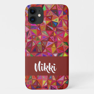 Abstract colorful triangles on iPhone 11 case