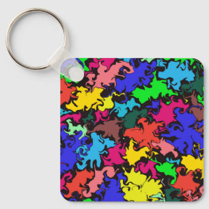 Abstract Colorful Twirl /  Keychain