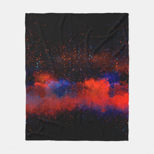 Abstract Colorful watercolor painting background,  Fleece Blanket (Front)