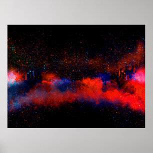 Abstract Colorful watercolor painting background,  Poster