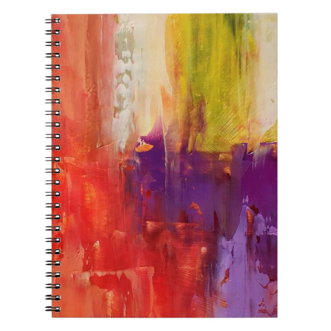 abstract colorfull oil texture on canvasabstract,a notebook (Front)