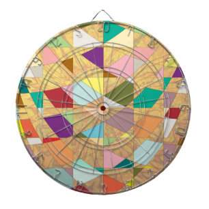 Abstract Colors Sun Burst Dartboard