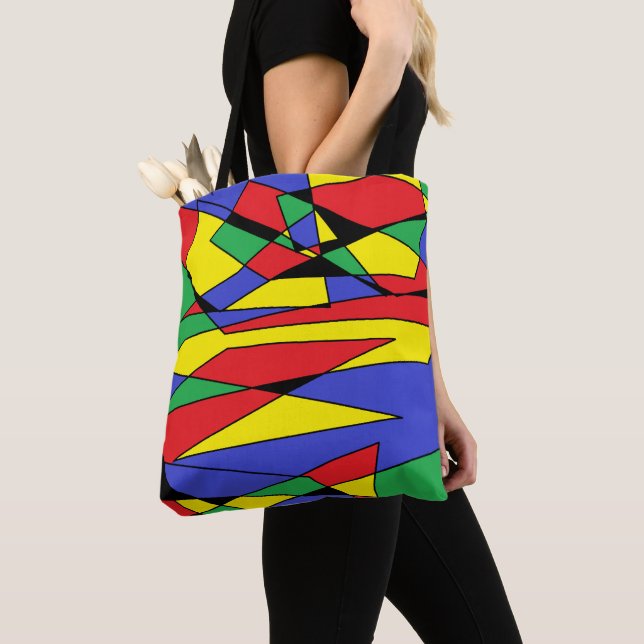 Abstract Colors Tote Bag (Close Up)