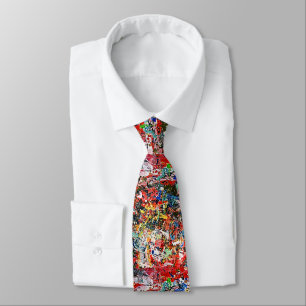 Abstract Colorstorm Modern Art Expressionist Tie