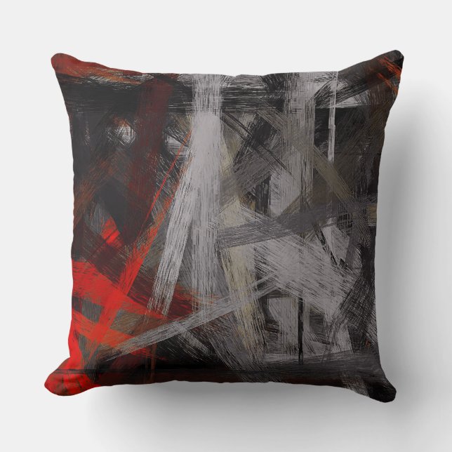 Abstract Colour Art #17 Throw Pillow (Front)
