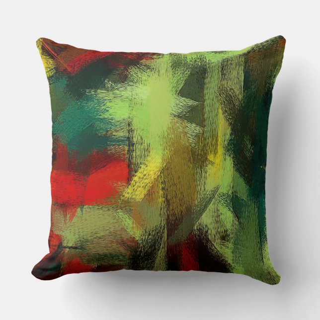 Abstract Colour Art #27 Throw Pillow (Front)