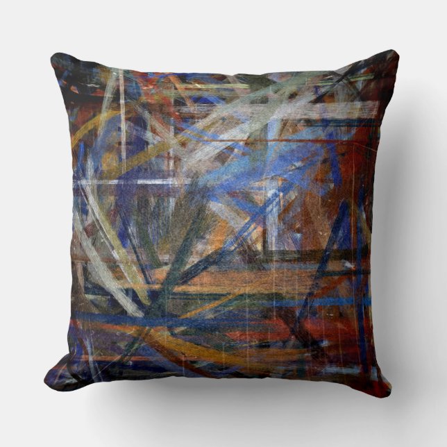 Abstract Colour Art #55 Throw Pillow (Front)