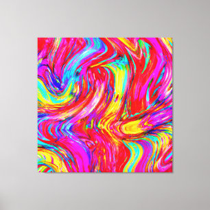 Abstract Colour Blast Pattern Canvas Print