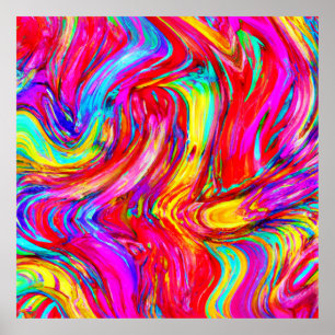 Abstract Colour Blast Pattern Poster