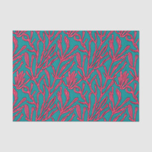 Abstract Colour Bold Pink and Teal Pattern Tissue Paper
