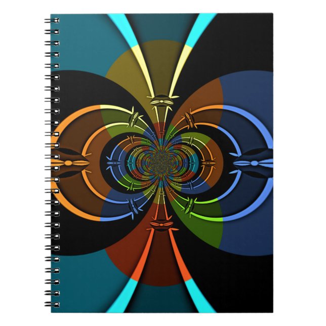 Abstract Colour Burst Art Print Notebook (Front)