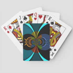 Abstract Colour Burst Art Print Playing Cards