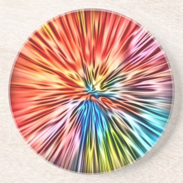 Abstract Colour Burst Coaster (Front)