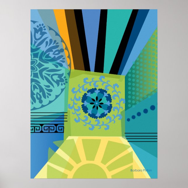 Abstract Colour Collage Poster (Front)