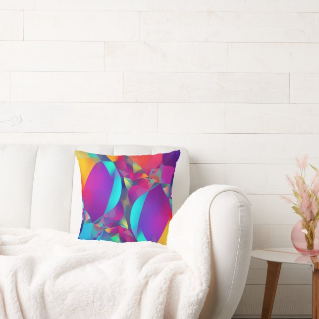 Abstract Colour Combination Throw Pillow (Couch)