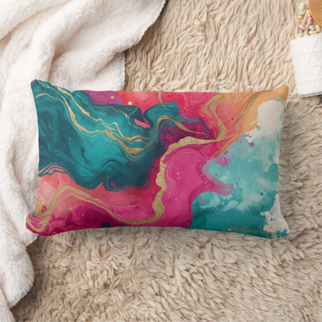 Abstract Colour Combination Throw Pillow (Blanket)