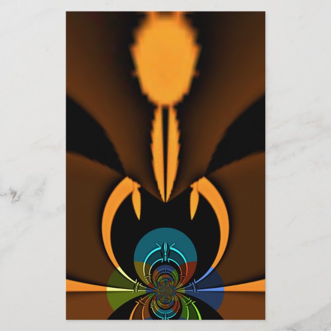 Abstract Colour Contrast Art Print Stationery (Front)