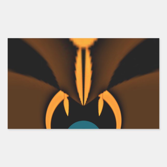 Abstract Colour Contrast Art Print Sticker (Front)