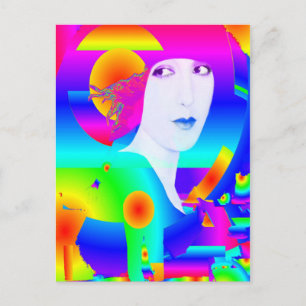 Abstract Colour Dream Postcard