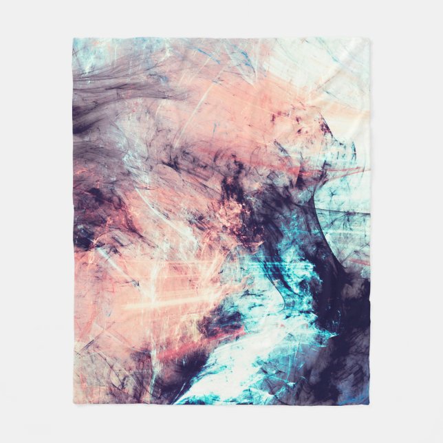 Abstract colour dynamic background with lighting e fleece blanket (Front)