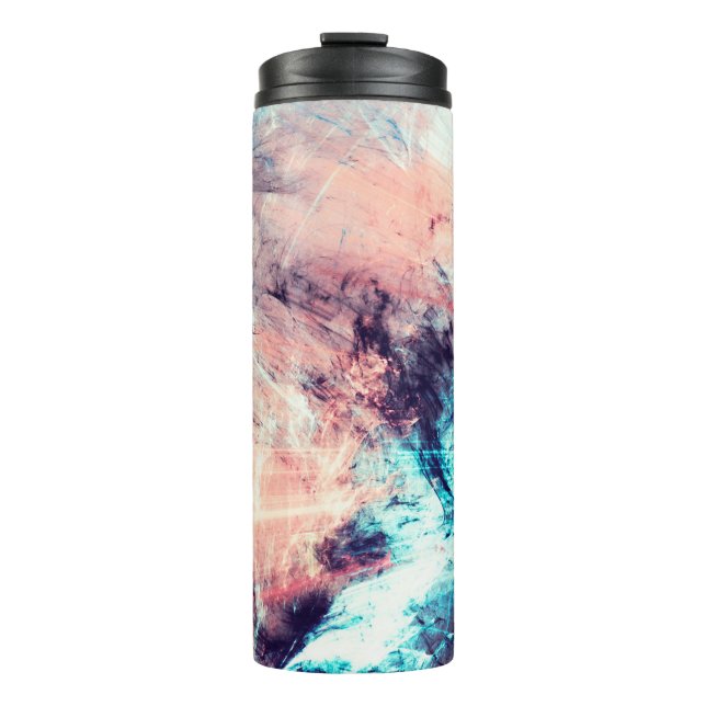 Abstract colour dynamic background with lighting e thermal tumbler (Front)