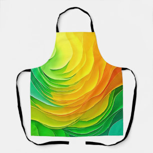 Abstract Colour Energy Flow Design Apron