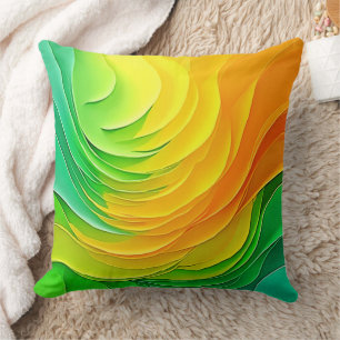 Abstract Colour Energy Flow Design Throw Pillow