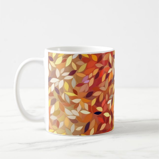 Abstract Colour Fall Leaf Coffee Mug (Left)