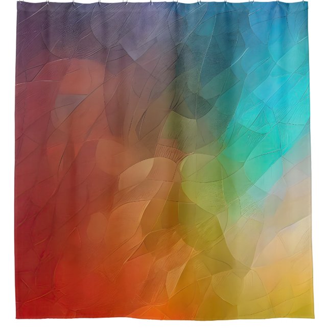 Abstract Colour flow in shapes Shower Curtain (Front)