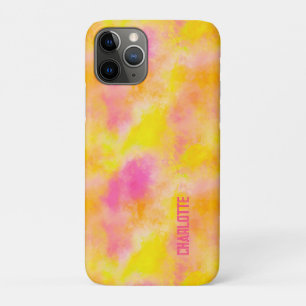 Abstract Colour Gradient Luminous Joy  add Name  iPhone 11 Pro Case