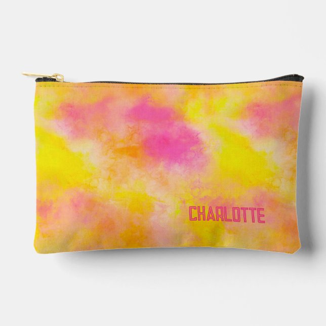 Abstract Colour Gradient Luminous Joy Personalized Accessory Pouch (Front)