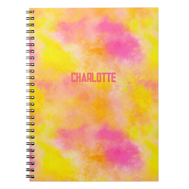 Abstract Colour Gradient Luminous Joy Personalized Notebook (Front)