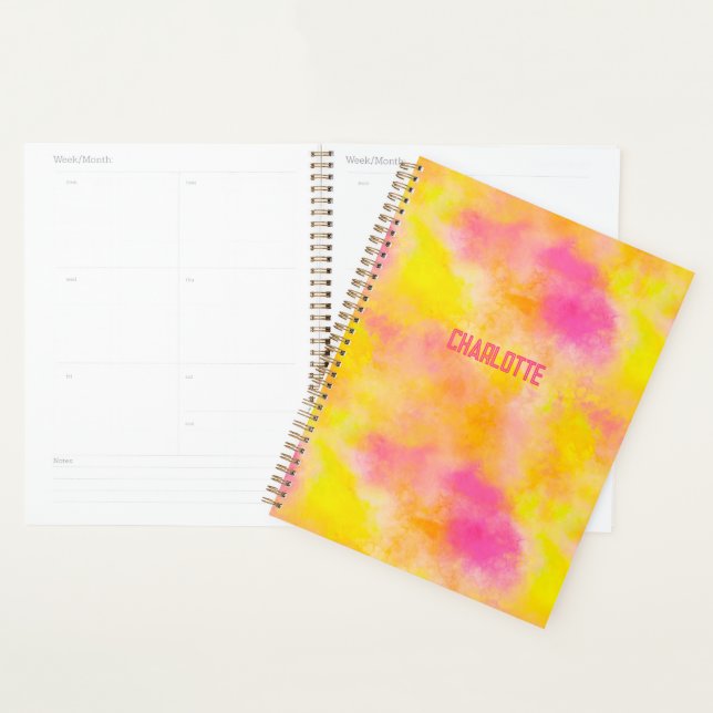 Abstract Colour Gradient Luminous Joy Personalized Planner (Display)