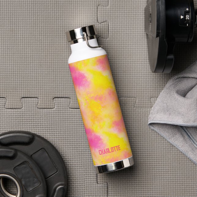 Abstract Colour Gradient Luminous Joy Personalized Water Bottle (Gym)