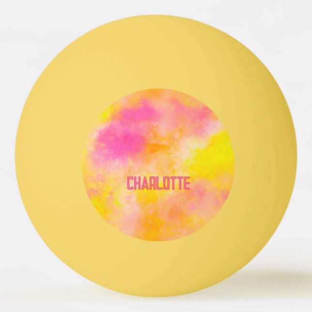 Abstract Colour Gradient Luminous Joy Ping Pong Ball (Front)