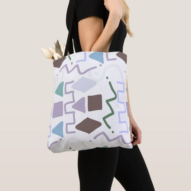 Abstract colour modern tote bag (Close Up)