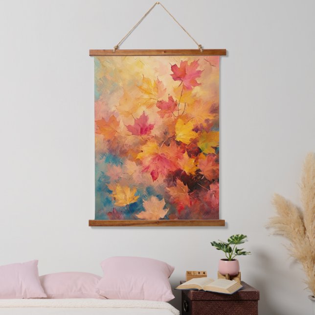Abstract Colour of Japanese Autumn Fine Art Hanging Tapestry (Bedroom)