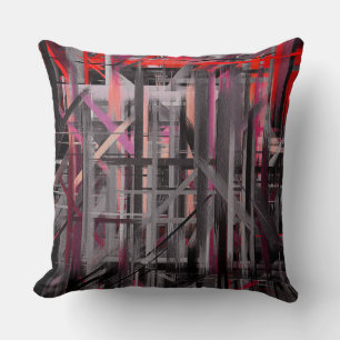 Abstract Colour Paint Brush Stroke #11 Throw Pillow