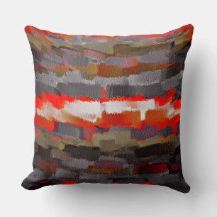 Abstract Colour Paint Brush Stroke #15 Throw Pillow