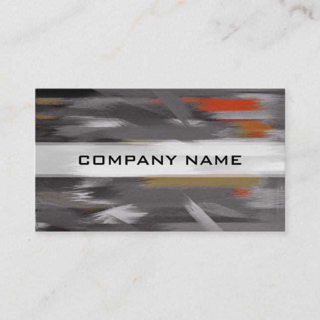 Abstract Colour Paint Brush Stroke #16 Business Card (Front)
